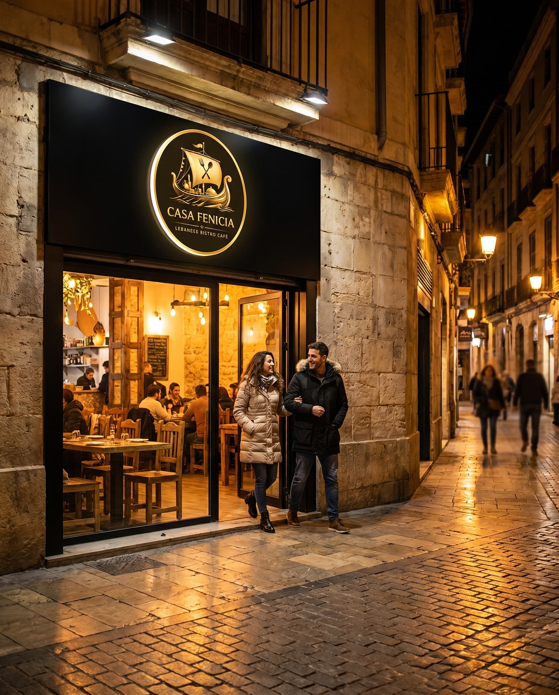 Casa Fenicia Lebanese restaurant Valencia night