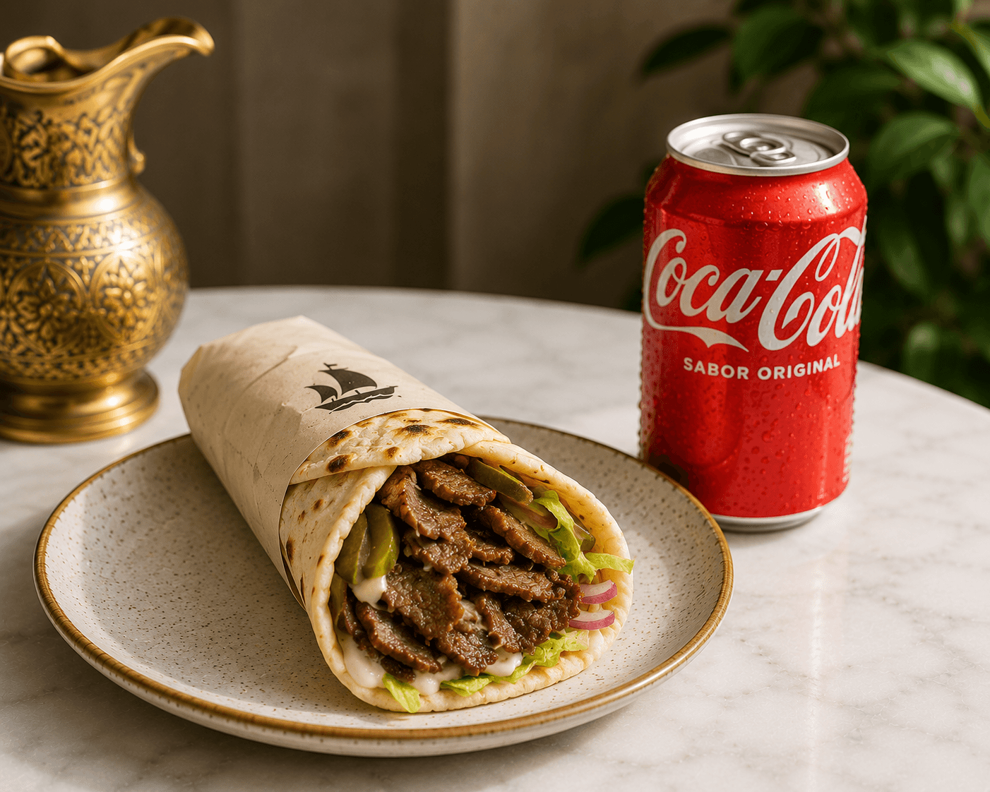 Beef Shawarma + Soft Drink